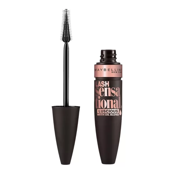 Maybelline Lash Sensational Luscious Mascara 03 Very Black - Volumen mit pflegenden Ölen - 9,5 ml - für voluminöse Wimpern