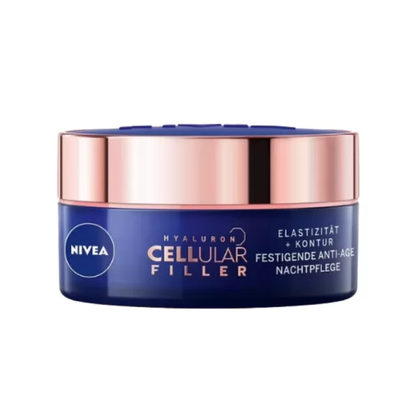 Nivea Cellular Filler Elasticity Nachtcrème - 50 ml | Anti-Age, Hyaluron & Bakuchiol voor strakkere huid, vermindert rimpels.