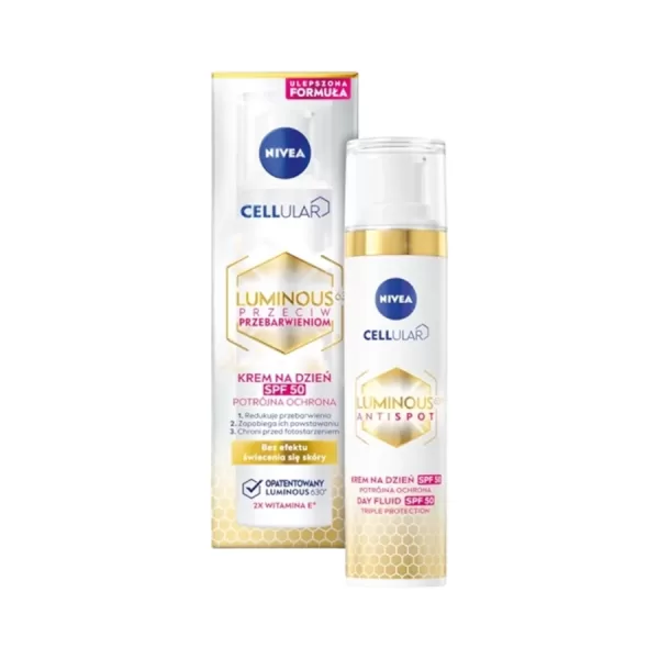 NIVEA Cellular LUMINOUS630 CC Fluid Cream SPF 30 - Dark, Anti-Pigmentvlekken, 40ml - Vermindert vlekken, Natuurlijk ogende dekking, Voor alle huidtypes