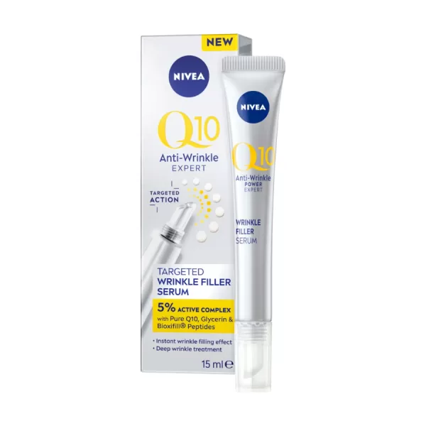 NIVEA Q10 Anti-Aging Serum - Rimpel Vuller voor Rijpe Huid - Met Bioxifillpeptiden - 15 ml - Vermindert Rimpels in 5 Min.