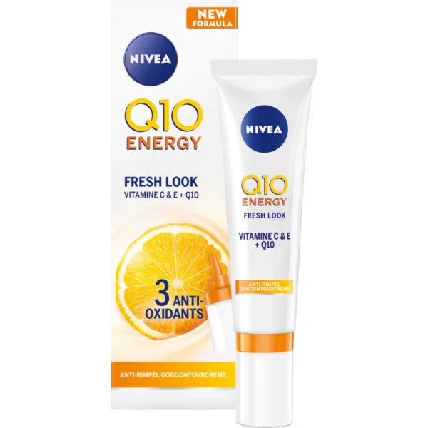 NIVEA Q10 Energy Oogcontourcrème 15ml - Anti-Rimpel met Vitamine C & E voor Vermoeide Huid, Vermindert Wallen en Fijne Lijntjes