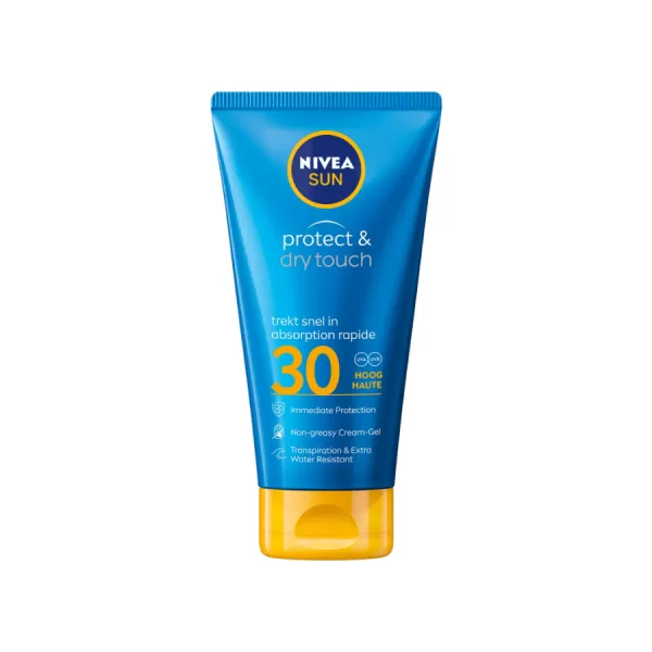 NIVEA SUN Protect & Dry Touch Crème-Gel SPF 30 - Zeer waterproof, geen vettig laagje - 175 ml (2-pack) - Koraalvriendelijk zonnebrand