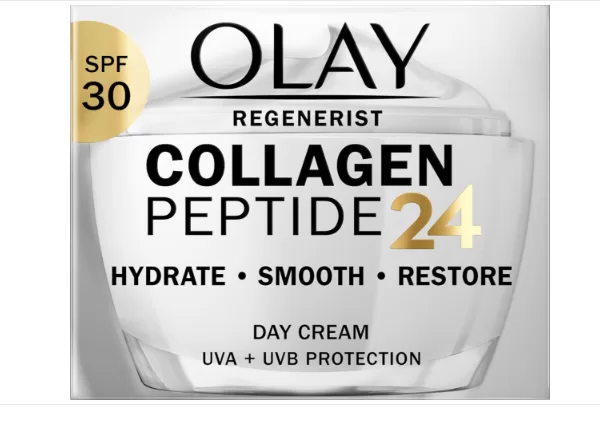 Olay Collagen Peptide24 Dagcrème met SPF30 - 50 ml - Hydrateert 24 uur, Versterkt Huid, Zonder Parfum, Voor Stralende Huid in 14 Dagen