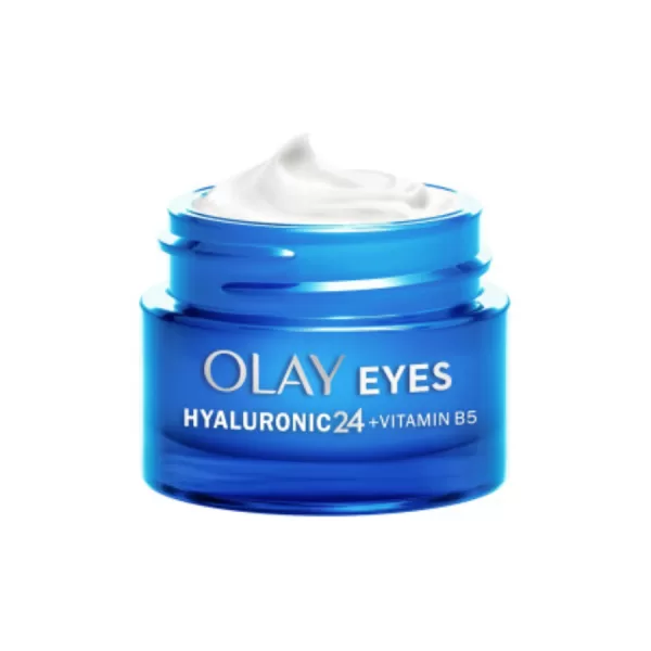 OLAY Hyaluronic24 + Vitamin B5 Oogcontourgel - Hydrateert, Verheldert, Parfumvrij, Voor Gevoelige Huid, 24 Uur Hydratatie, Antioxidanten