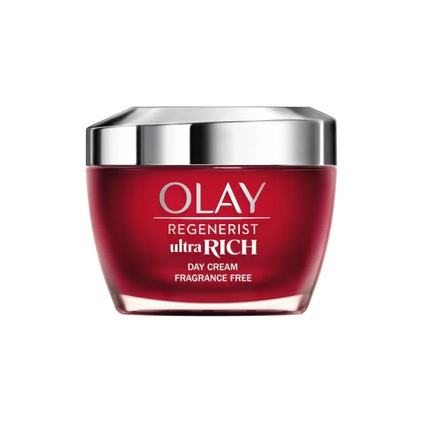 Olay Regenerist Ultra Rich Dagcrème 50ml - Vitamine B3, Peptiden & Sheaboter - Parfumvrij voor Droge Huid - 24u Hydratatie & Anti-Aging