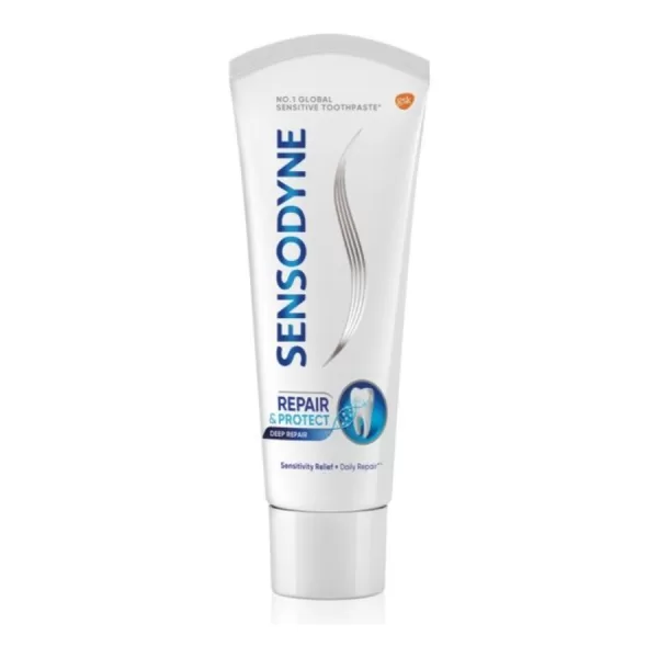 Sensodyne Repair & Protect Whitening Tandpasta 4x75ml - Voor Gevoelige Tanden, Cool Mint, Herstelt en Beschermt, Fluoride Formule
