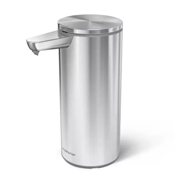 simplehuman Sensorspender für Flüssigseife, Edelstahl gebürstet, 414 ml, berührungslos, wasserdicht, wiederaufladbar, inkl. Ladegerät
