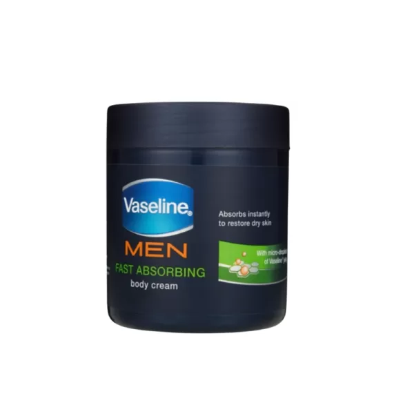Vaseline® MEN Fast Absorbing Hydraterende Bodycrème (3x) - Voor Droge Huid, Lichte Crème, Niet-Vettig, Kalmeert en Hydrateert