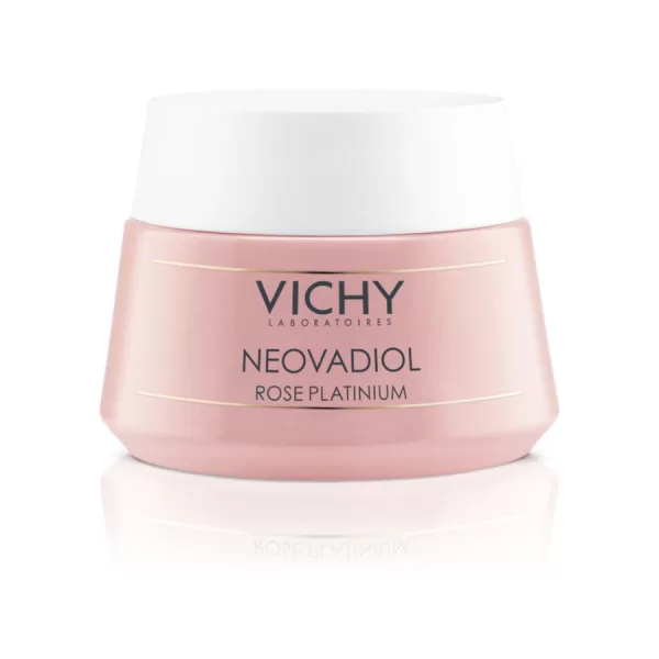 Vichy Neovadiol Rose Platinum Dagcrème 50ml - Voor Doffe Huid na Overgang - Hydrateert 24u, Versterkt Huidbarrière, Geschikt voor Gevoelige Huid