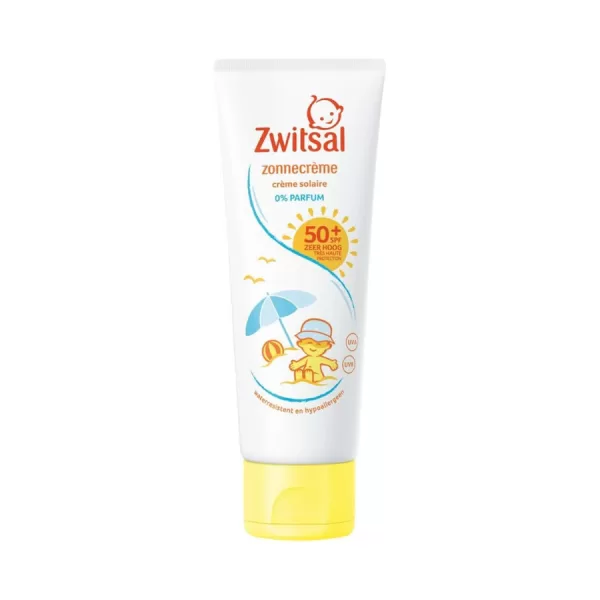 Zwitsal SPF 50+ Parfumvrije Zonnecrème - 3x75ml | Waterresistent & Verzorgend voor Kinderen - Ideaal voor Zomerse Dagen