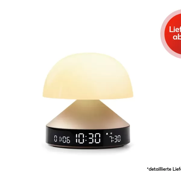 LEXON Mina Sunrise Wecker mit Sonnenaufgangssimulation, 5 Melodien, 9 LED-Farben, Touch-Steuerung, elegantes Design, VA-LCD-Display