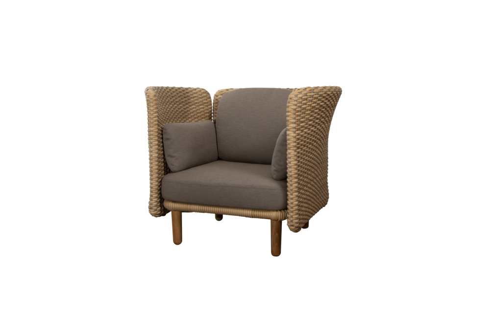 Cane-line Arch Outdoor Lounge Chair – Modular, handgeflochten, Teakholz, niedrige Armlehnen, elegantes Design für Garten & Terrasse