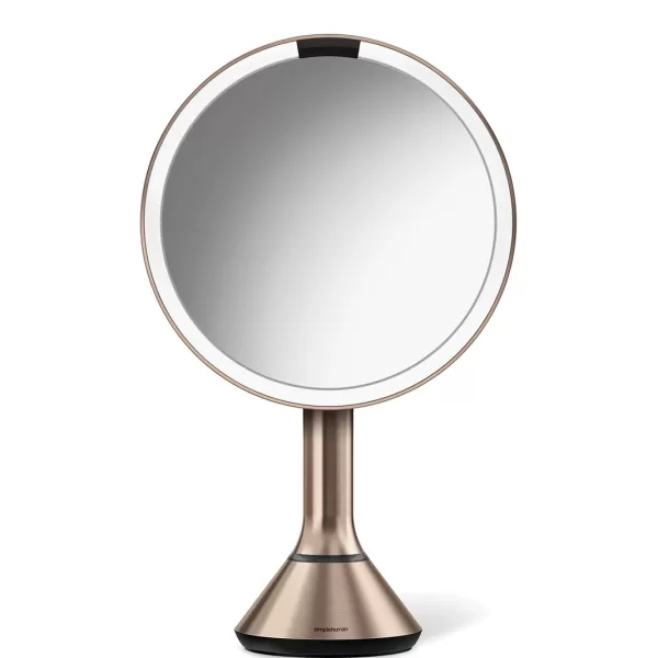 simplehuman Sensorspiegel | Touch-Helligkeitsregelung | Edelstahl Roségold