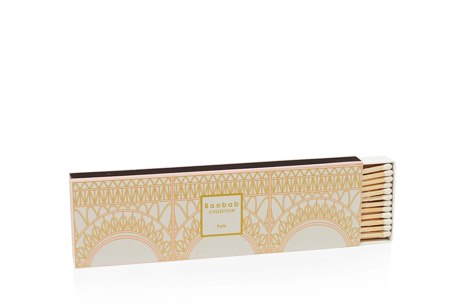Baobab Streichhölzer Paris | 22cm lange Sicherheitsanzünder | Dekorative Schachtel im CITIES Design | Perfekt für große Kerzen Baobab Streichhölzer Paris | 22cm lange Sicherheitsanzünder | Dekorative Schachtel im CITIES Design | Perfekt für große Kerzen