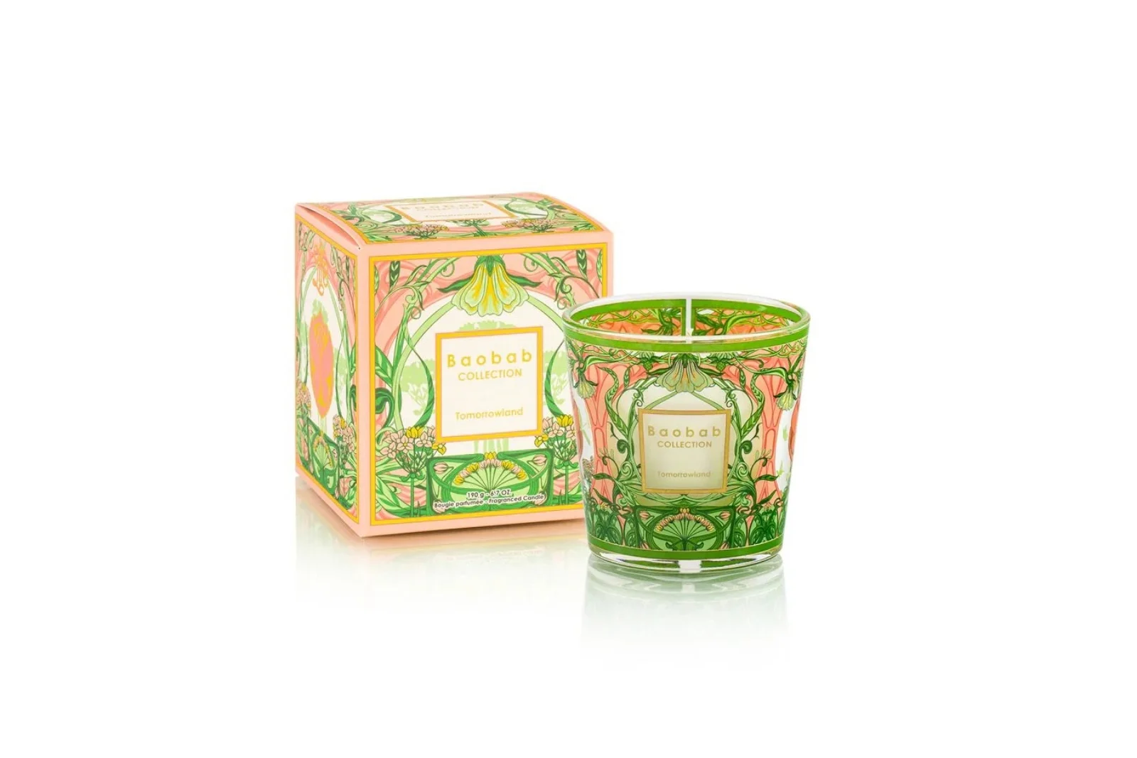 Baobab Tomorrowland Duftkerze – Handgefertigt, Moos & Maiglöckchen, Jugendstil-Design, Exklusive Playlist, Geschenkidee, Max One Baobab Tomorrowland Duftkerze – Handgefertigt, Moos & Maiglöckchen, Jugendstil-Design, Exklusive Playlist, Geschenkidee, Max One