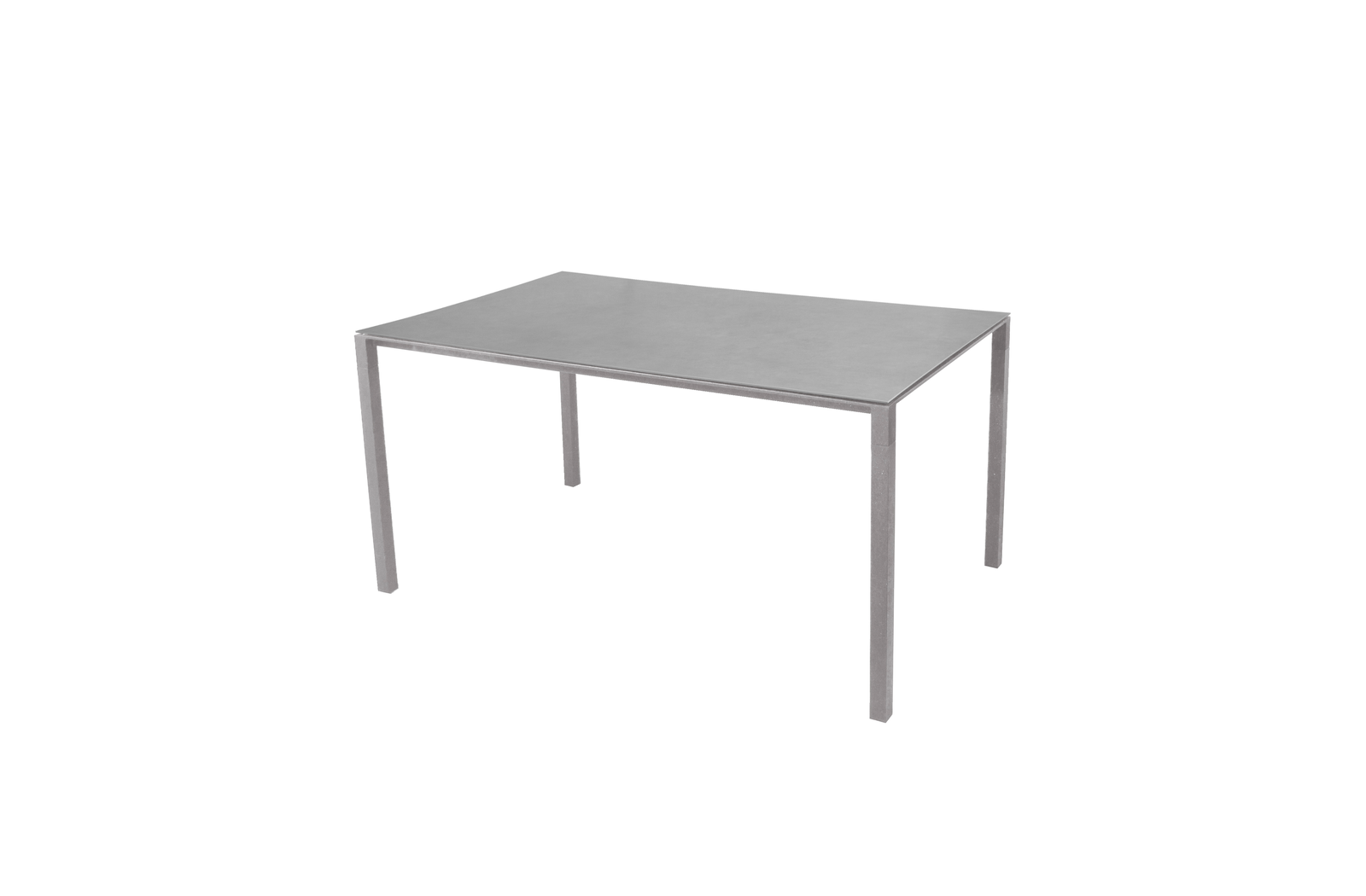 Cane-line Pure Esstisch 150x90 cm – Aluminium mit Keramikplatte, leicht grau & Beton grau, UV-beständig für Outdoor, modernes Design Cane-line Pure Esstisch 150x90 cm – Aluminium mit Keramikplatte, leicht grau & Beton grau, UV-beständig für Outdoor, modernes Design