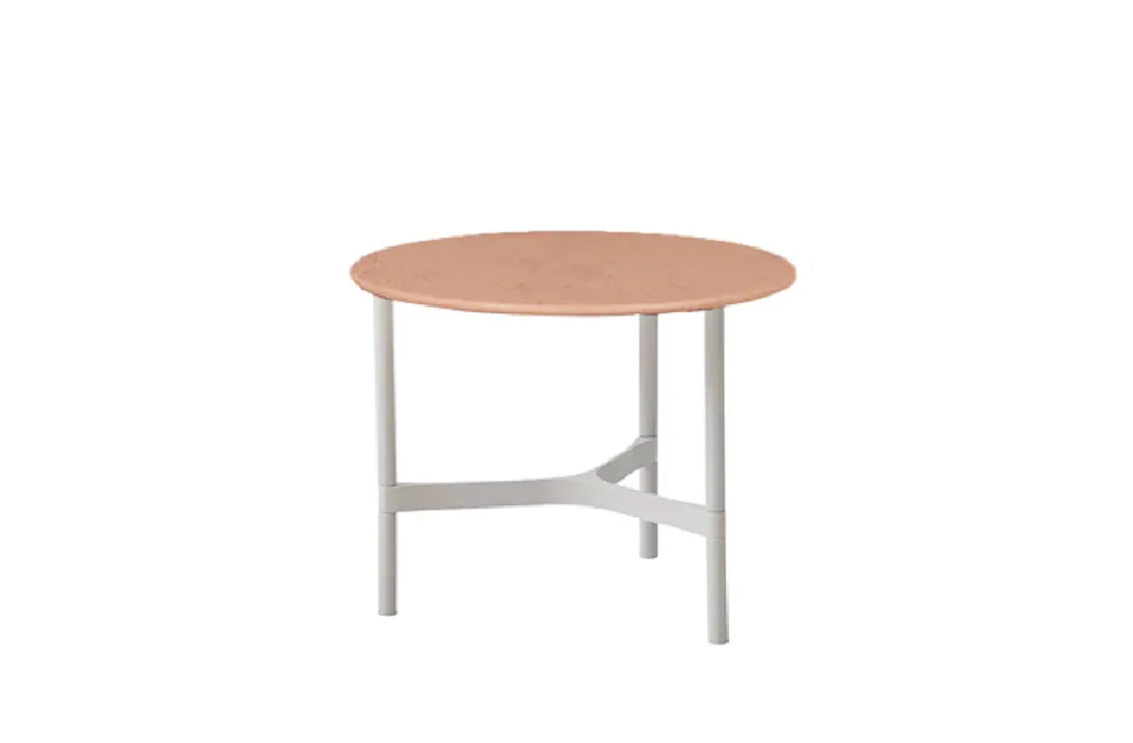 Cane-line Twist Couchtisch Ø 45 cm - Eleganter Beistelltisch für Innen & Außen in Weiß - Terracotta | Design by KATO Cane-line Twist Couchtisch Ø 45 cm - Eleganter Beistelltisch für Innen & Außen in Weiß - Terracotta | Design by KATO