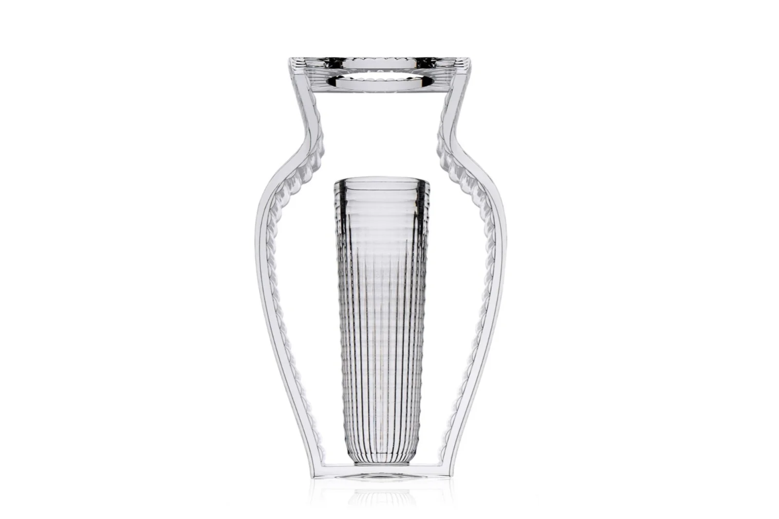 Kartell I Shine Vase Crystal - Elegante geometrische Dekoration von Eugeni Quitllet, Art-Déco inspiriert, zeitloses Design für stilvolle Akzente Kartell I Shine Vase Crystal - Elegante geometrische Dekoration von Eugeni Quitllet, Art-Déco inspiriert, zeitloses Design für stilvolle Akzente