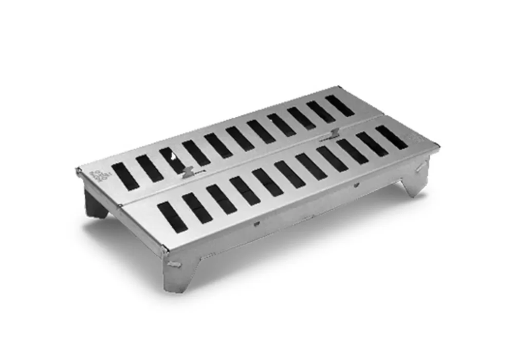 "Otto Wilde Edelstahl Smoker Box für G32 - Regulierung der Rauchintensität, für Pellets & Räucherchips, ideal für BBQ & Desserts"