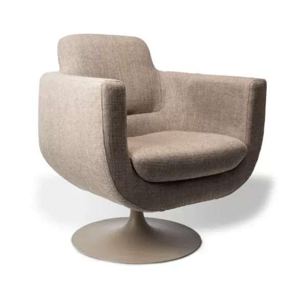 Pols Potten Kirk Drehsessel Beige – Futuristisches Design, gepolsterte Sitzfläche, pulverbeschichteter Stahl, ideal für Wohnzimmer & Büro Pols Potten Kirk Drehsessel Beige – Futuristisches Design, gepolsterte Sitzfläche, pulverbeschichteter Stahl, ideal für Wohnzimmer & Büro