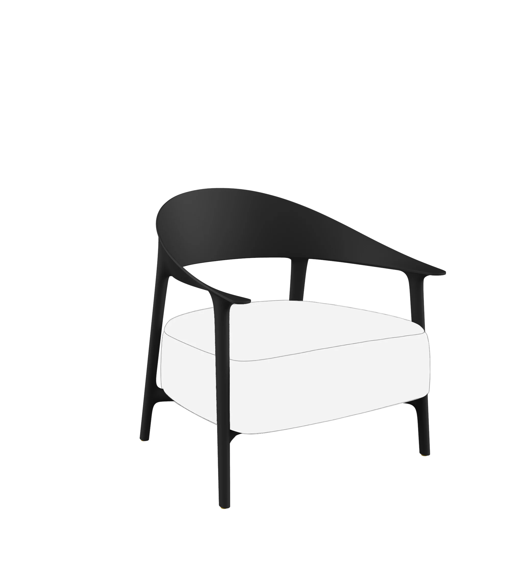 Vondom Africa Loungesessel Schwarz-Matt mit Weißem Kissen - Stilvoller Innen- und Außenbereich Sessel für Komfort und Eleganz Vondom Africa Loungesessel Schwarz-Matt mit Weißem Kissen - Stilvoller Innen- und Außenbereich Sessel für Komfort und Eleganz