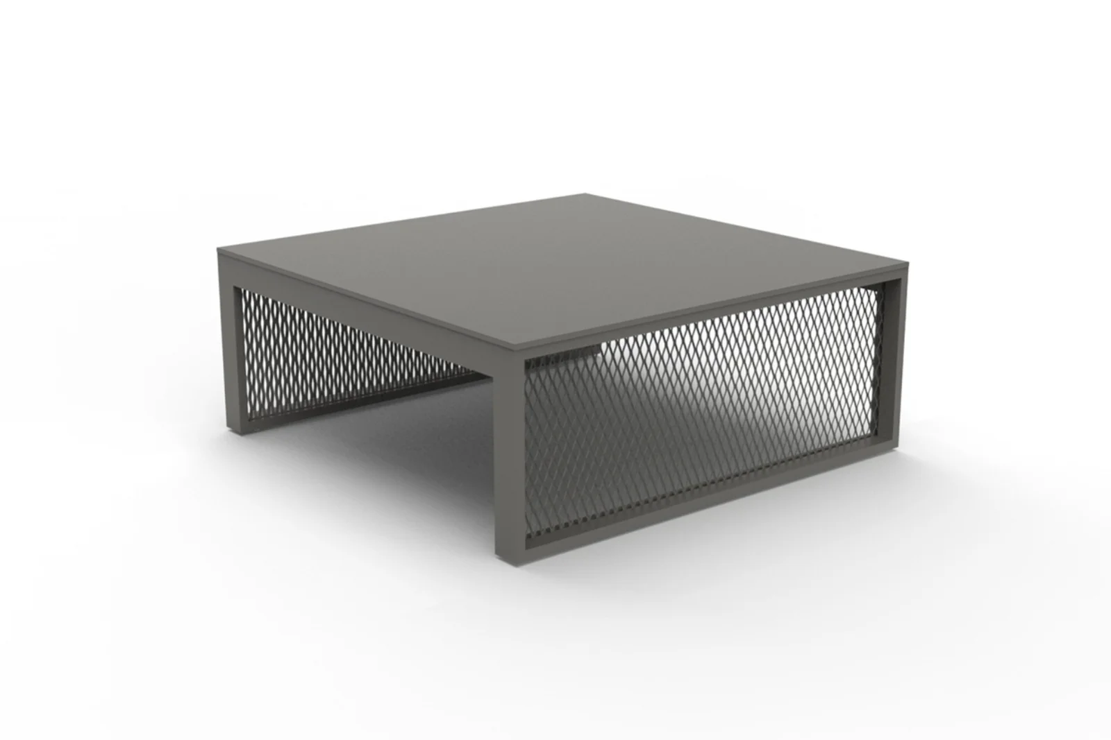 Vondom The Factory Couchtisch 100x100x40 cm - British Grey, wetterfest, industrieller Stil, ideal für Innen- und Außenbereiche Vondom The Factory Couchtisch 100x100x40 cm - British Grey, wetterfest, industrieller Stil, ideal für Innen- und Außenbereiche