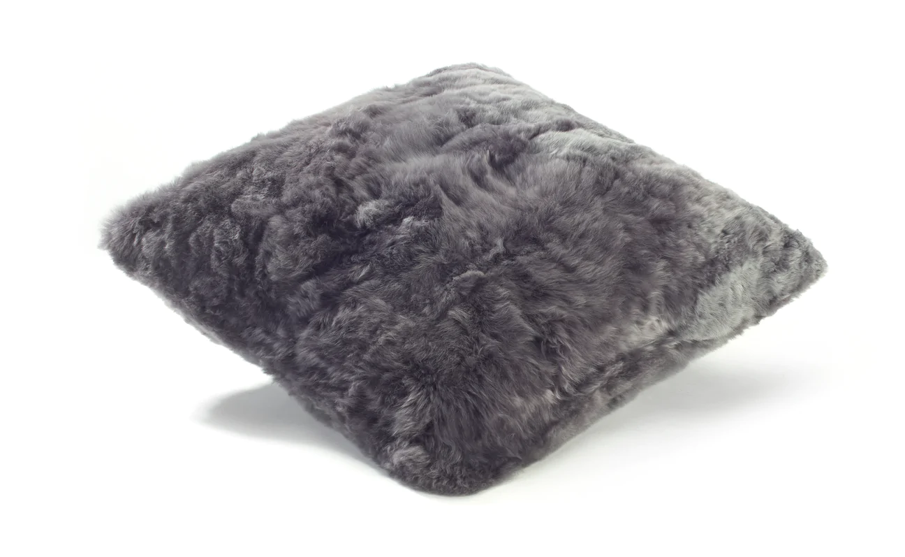 WEICH Couture Alpaca Kissen NUBE 50x50 cm | Graphitgrau | Alcantara | Allergikerfreundlich | Luxuriös & nachhaltig aus Royal Alpaca WEICH Couture Alpaca Kissen NUBE 50x50 cm | Graphitgrau | Alcantara | Allergikerfreundlich | Luxuriös & nachhaltig aus Royal Alpaca