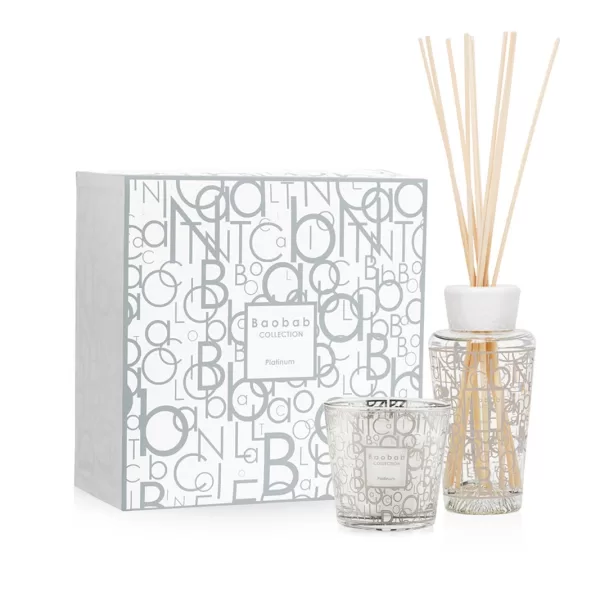 Baobab Platinum My First Baobab Geschenk-Set: Duftkerze & Raumduft-Diffuser mit Grapefruit, Bernstein & Vetiver, 250 ml, edle Geschenkbox Baobab Platinum My First Baobab Geschenk-Set: Duftkerze & Raumduft-Diffuser mit Grapefruit, Bernstein & Vetiver, 250 ml, edle Geschenkbox