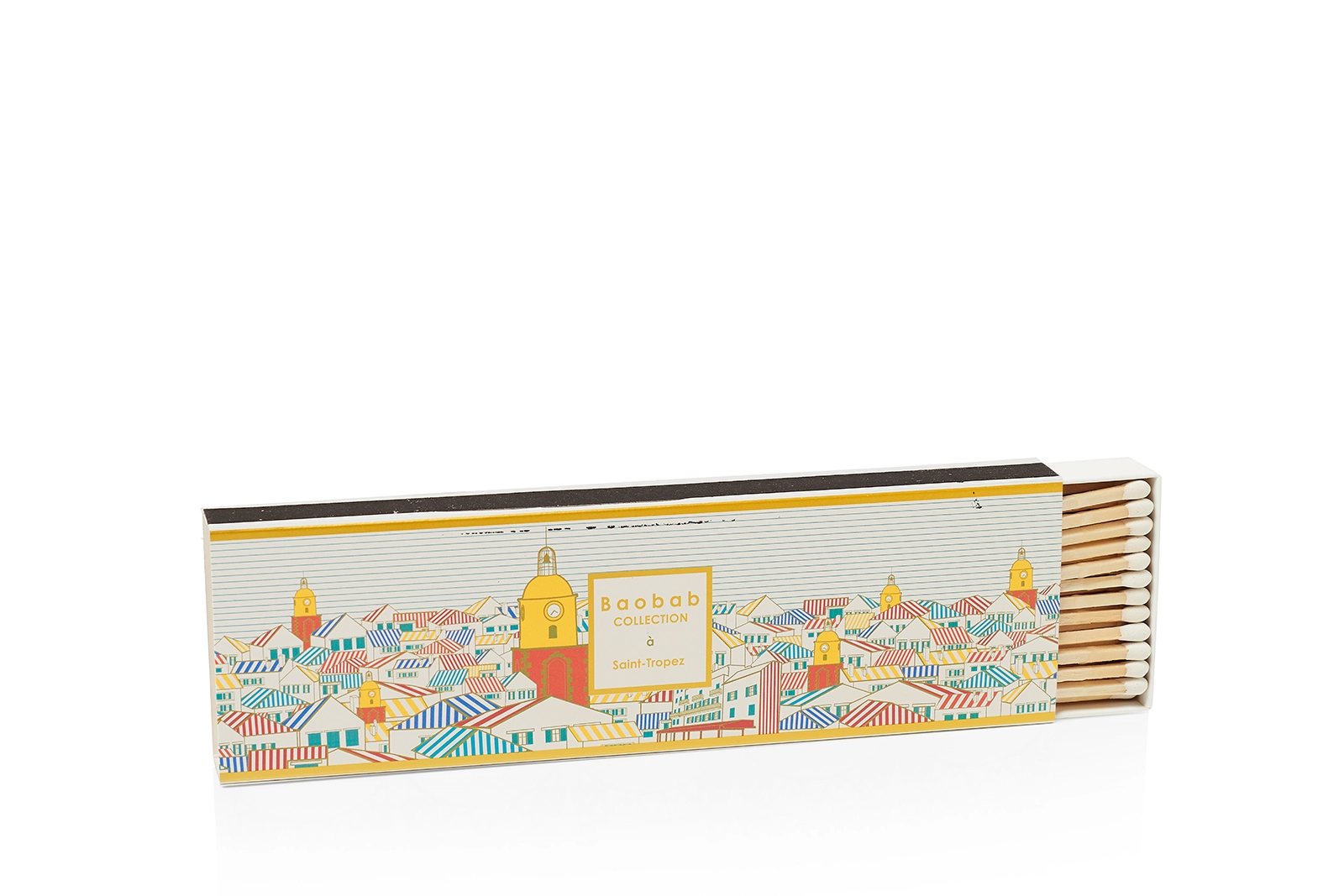 Baobab Streichhölzer St-Tropez | 22cm | Dekorative Schachtel | CITIES Kollektion | Ideal für große Kerzen & als Deko Baobab Streichhölzer St-Tropez | 22cm | Dekorative Schachtel | CITIES Kollektion | Ideal für große Kerzen & als Deko
