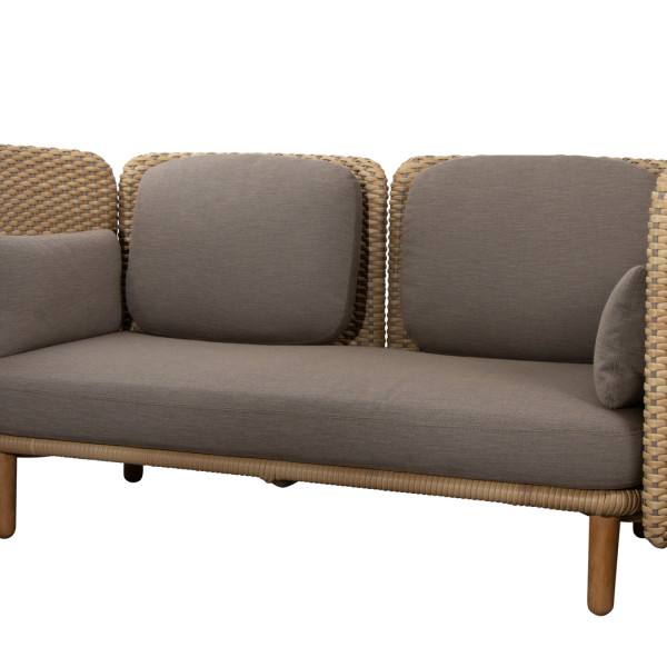 Cane-line Arch Outdoor Modulsofa Taupe | 2-Sitzer mit niedrigen Armlehnen | Flexibles Design & Teakholz | Robuste Gartenmöbel Cane-line Arch Outdoor Modulsofa Taupe | 2-Sitzer mit niedrigen Armlehnen | Flexibles Design & Teakholz | Robuste Gartenmöbel