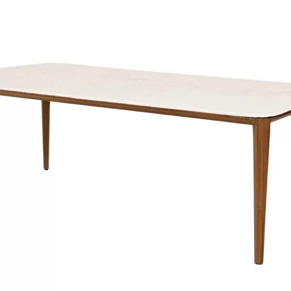 Cane-line Aspect Esstisch 210x100 cm - Teakholzgestell & Travertine Ceramic - Hochwertiger Outdoor-Tisch für stilvolle Essbereiche Cane-line Aspect Esstisch 210x100 cm - Teakholzgestell & Travertine Ceramic - Hochwertiger Outdoor-Tisch für stilvolle Essbereiche