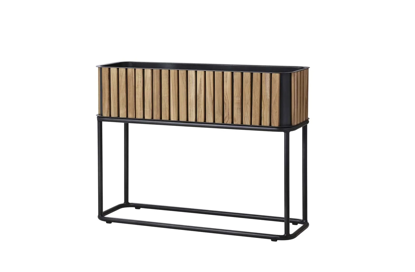 Cane-line Combine Pflanzengefäß mit Gestell – Rechteckig, Teak & Aluminium, Modernes Design für Terrasse & Balkon, SVLK-zertifiziert Cane-line Combine Pflanzengefäß mit Gestell – Rechteckig, Teak & Aluminium, Modernes Design für Terrasse & Balkon, SVLK-zertifiziert