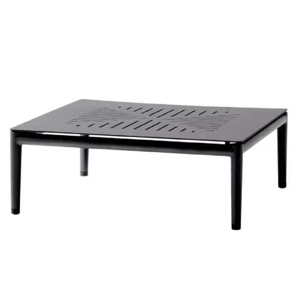 Cane-line Conic Couchtisch 75x75 cm | Aluminium | wetterfest | Lava Grey | modernes Design für Garten & Terrasse Cane-line Conic Couchtisch 75x75 cm | Aluminium | wetterfest | Lava Grey | modernes Design für Garten & Terrasse