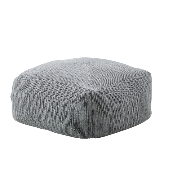Cane-line Divine Hocker 55x55 cm in Grau | Handgehäkelt, UV-beständig, für Innen & Außen, waschbar bei 30°C, vielseitig einsetzbar Cane-line Divine Hocker 55x55 cm in Grau | Handgehäkelt, UV-beständig, für Innen & Außen, waschbar bei 30°C, vielseitig einsetzbar