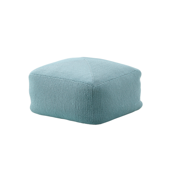 Cane-line Divine Hocker 55x55 cm - Turquoise, UV-beständig, handgehäkelt, für Innen & Außen, waschbarer Bezug, multifunktional Cane-line Divine Hocker 55x55 cm - Turquoise, UV-beständig, handgehäkelt, für Innen & Außen, waschbarer Bezug, multifunktional