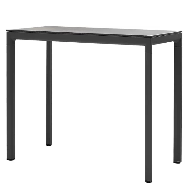 Cane-line Drop Bartisch 150x75 cm | Aluminium | Keramikplatte | Lava Grey & Fossil Black | Witterungsbeständig für Innen & Außen Cane-line Drop Bartisch 150x75 cm | Aluminium | Keramikplatte | Lava Grey & Fossil Black | Witterungsbeständig für Innen & Außen