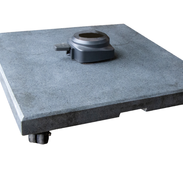 Cane-line Hyde Luxe Sonnenschirmfuß mit Rollen, Granit, 3x3 m, modernes Design, stabil und praktisch für Outdoor-Bereich Cane-line Hyde Luxe Sonnenschirmfuß mit Rollen, Granit, 3x3 m, modernes Design, stabil und praktisch für Outdoor-Bereich