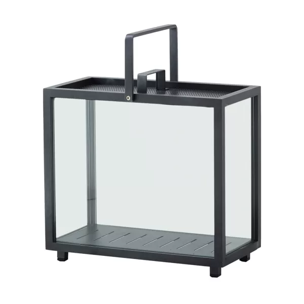 Cane-line Lighthouse Laterne rechteckig 42x46 cm in Lava Grey - Witterungsbeständig, Teakholz, Ideal für Terrasse & Innenräume Cane-line Lighthouse Laterne rechteckig 42x46 cm in Lava Grey - Witterungsbeständig, Teakholz, Ideal für Terrasse & Innenräume