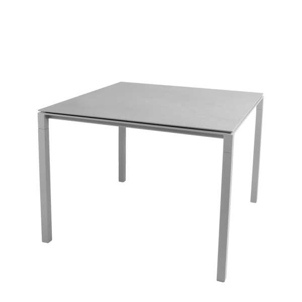 Cane-line Pure Esstisch 100x100 cm | Aluminium Gestell, Keramikplatte | Leichtgrau - Betongrau | Wetterfest, UV-beständig, Pflegeleicht Cane-line Pure Esstisch 100x100 cm | Aluminium Gestell, Keramikplatte | Leichtgrau - Betongrau | Wetterfest, UV-beständig, Pflegeleicht