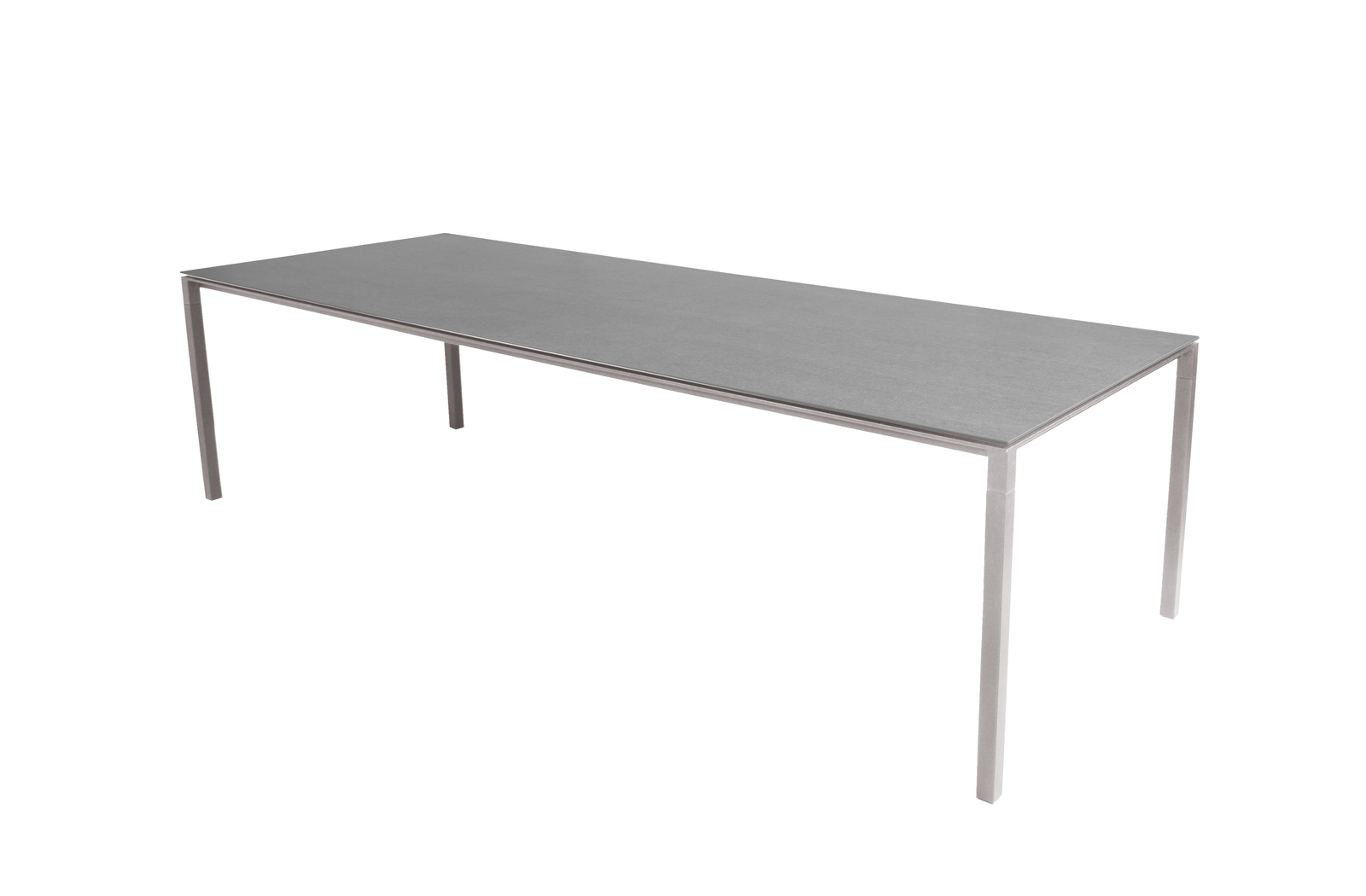 Cane-line Pure Esstisch 280x100 cm - Taupe-Basalt, Aluminiumrahmen, kratzfest, UV-beständig, modern & pflegeleicht für Outdoor-Nutzung Cane-line Pure Esstisch 280x100 cm - Taupe-Basalt, Aluminiumrahmen, kratzfest, UV-beständig, modern & pflegeleicht für Outdoor-Nutzung