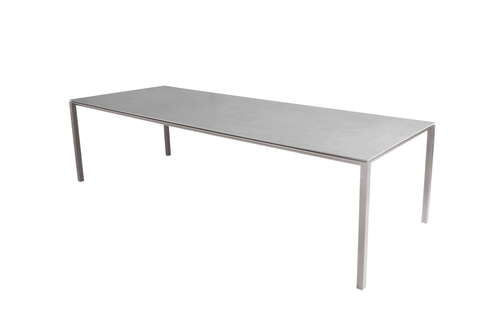 Cane-line Pure Esstisch 280x100 cm - Taupe & Concrete Grey, Aluminiumgestell, Keramikplatte, UV-beständig, ideal für Outdoor-Einsatz Cane-line Pure Esstisch 280x100 cm - Taupe & Concrete Grey, Aluminiumgestell, Keramikplatte, UV-beständig, ideal für Outdoor-Einsatz