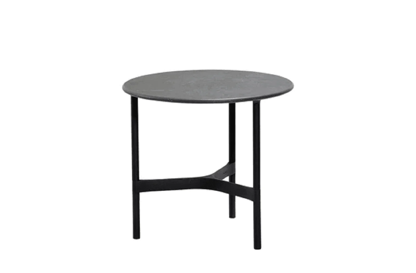 Cane-line Twist Couchtisch Ø 45 cm - Lava Grey & Fossil Black, eleganter Beistelltisch für drinnen & draußen, Design by byKATO Cane-line Twist Couchtisch Ø 45 cm - Lava Grey & Fossil Black, eleganter Beistelltisch für drinnen & draußen, Design by byKATO