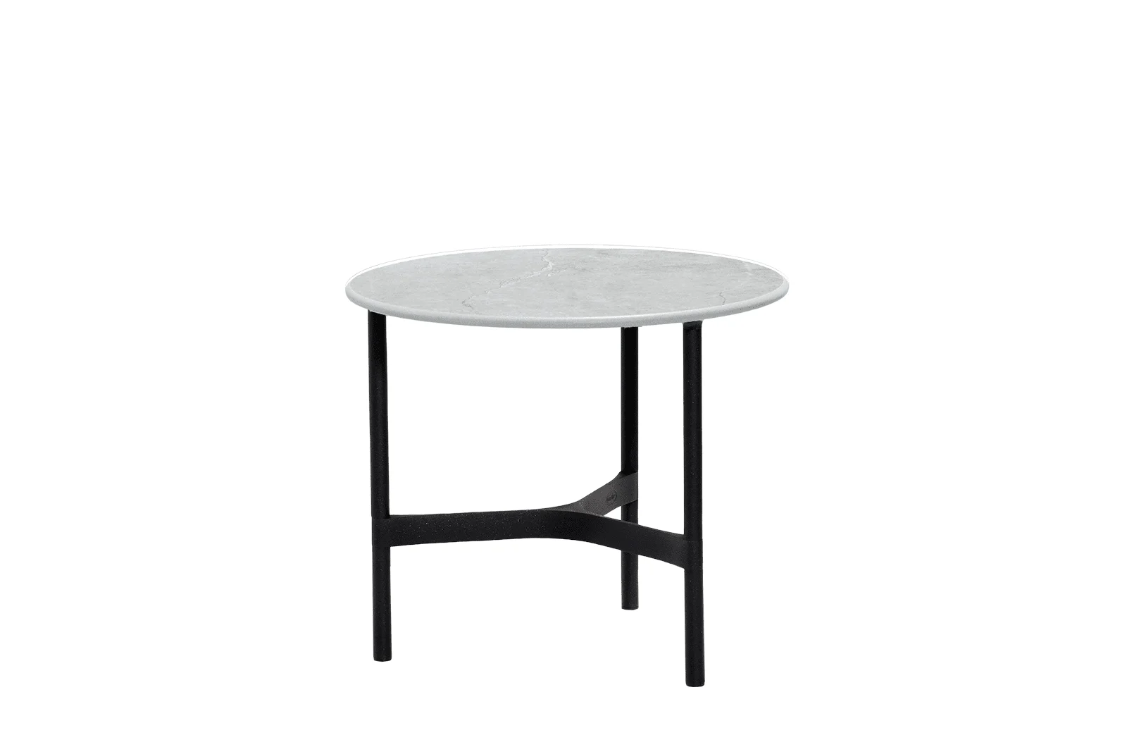 Cane-line Twist Couchtisch Small Ø 45 cm – Eleganter Beistelltisch für Innen & Außen, Lava Grey – Fossil Grey, Design byKATO Cane-line Twist Couchtisch Small Ø 45 cm – Eleganter Beistelltisch für Innen & Außen, Lava Grey – Fossil Grey, Design byKATO