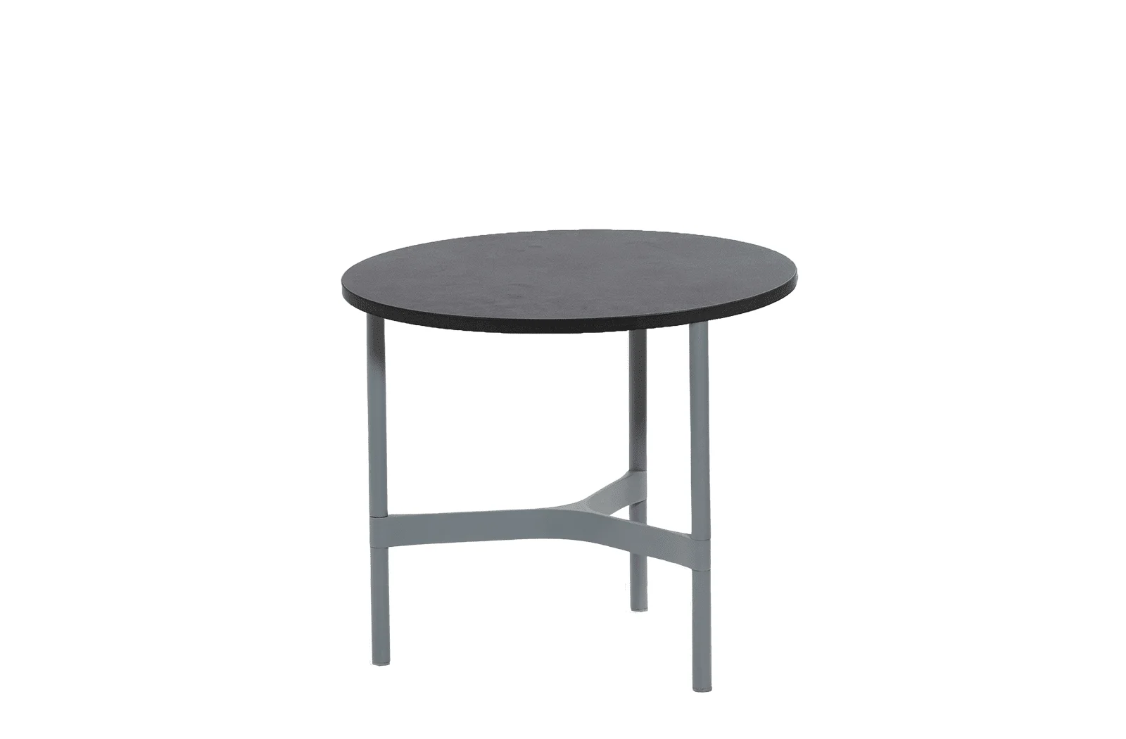 Cane-line Twist Couchtisch klein Ø 45 cm - HPL, Light Grey & Dark Grey, eleganter Beistelltisch für drinnen und draußen, Design byKATO Cane-line Twist Couchtisch klein Ø 45 cm - HPL, Light Grey & Dark Grey, eleganter Beistelltisch für drinnen und draußen, Design byKATO