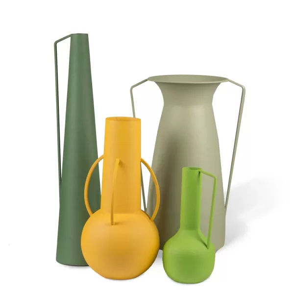Pols Potten Roman Vasen Set 4er, grün – Handgefertigte Eisenvasen mit antikem Charme, pulverbeschichtet, dekorativ, modern & einzigartig Pols Potten Roman Vasen Set 4er, grün – Handgefertigte Eisenvasen mit antikem Charme, pulverbeschichtet, dekorativ, modern & einzigartig