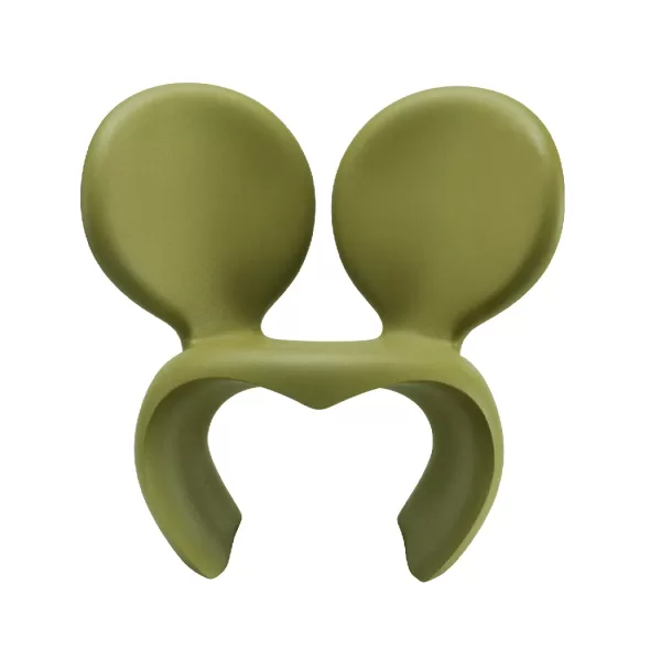 Qeeboo Don't F**K With The Mouse Armchair - Ikonischer Sessel von Ron Arad, Grüner Innen-/Außenbereich, Limitierte Auflage, Recycelbar Qeeboo Don't F**K With The Mouse Armchair - Ikonischer Sessel von Ron Arad, Grüner Innen-/Außenbereich, Limitierte Auflage, Recycelbar