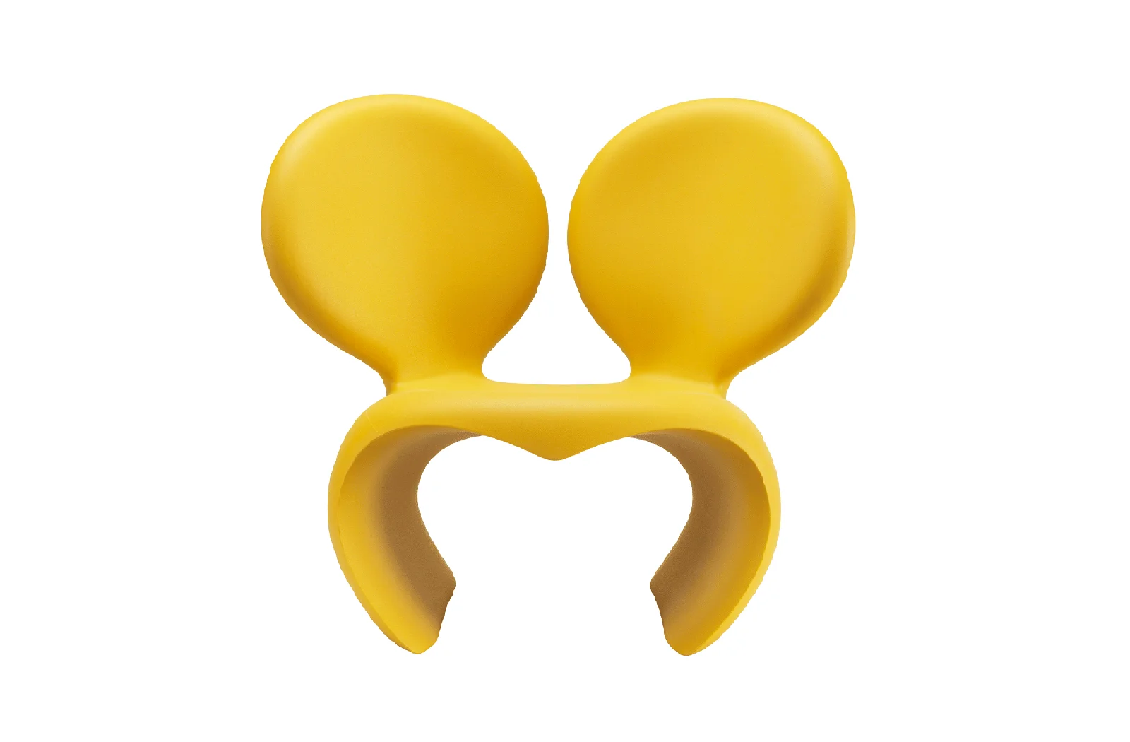 Qeeboo Don't F**K With The Mouse Armchair - Gelb, Ikonisches Design von Ron Arad, Innen- & Außenbereich, limitierte Auflage, Polyethylen Qeeboo Don't F**K With The Mouse Armchair - Gelb, Ikonisches Design von Ron Arad, Innen- & Außenbereich, limitierte Auflage, Polyethylen