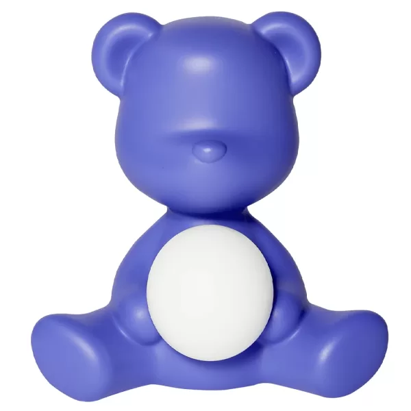 Qeeboo Teddy Girl LED Tischleuchte - Wiederaufladbar, Violet, Design von Stefano Giovannoni, Kabellos, Teddybär-Lampe für Kinderzimmer Qeeboo Teddy Girl LED Tischleuchte - Wiederaufladbar, Violet, Design von Stefano Giovannoni, Kabellos, Teddybär-Lampe für Kinderzimmer