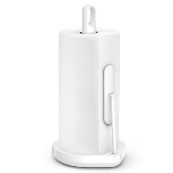 simplehuman Küchenrollenhalter mit Spannarm | Stabiler Standfuß | Weißer Edelstahl | Einhand-Bedienung | Praktisch & Stylisch simplehuman Küchenrollenhalter mit Spannarm | Stabiler Standfuß | Weißer Edelstahl | Einhand-Bedienung | Praktisch & Stylisch