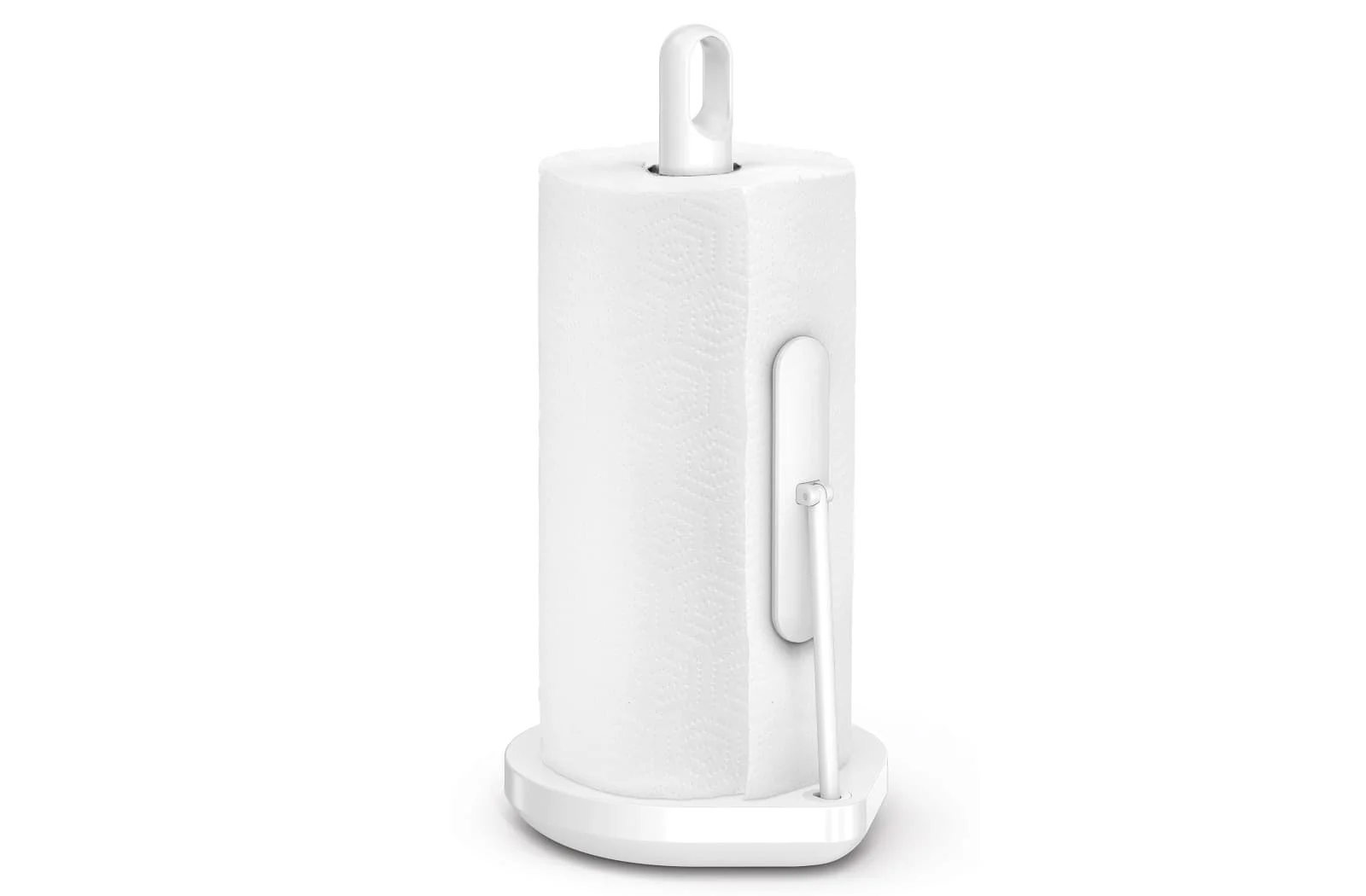 simplehuman Küchenrollenhalter mit Spannarm | Stabiler Standfuß | Weißer Edelstahl | Einhand-Bedienung | Praktisch & Stylisch simplehuman Küchenrollenhalter mit Spannarm | Stabiler Standfuß | Weißer Edelstahl | Einhand-Bedienung | Praktisch & Stylisch